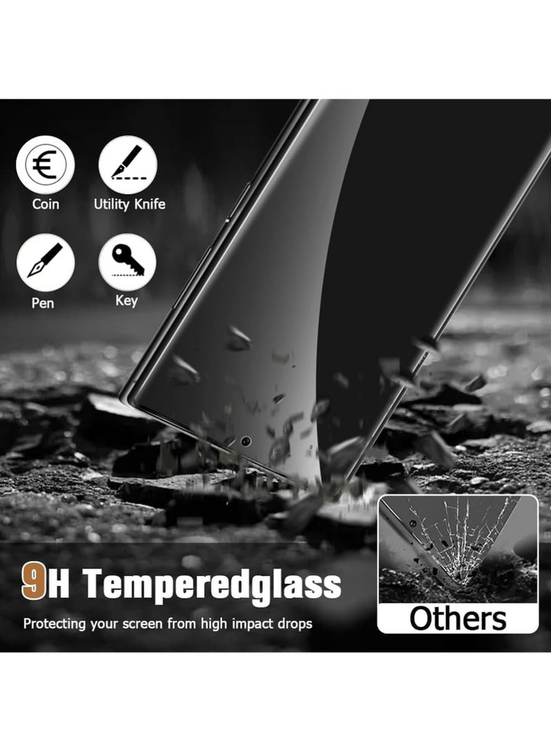 X-level 4 Pack Samsung Galaxy S26 Ultra Privacy Screen Protector, & Camera Lens Protector [Fingerprint Unlocking][9H Hardness][Bubble Free][Anti Scratch] Full Coverage Tempered Screen Protector for Samsung S26 Ultra 6.9 inch - Image 5